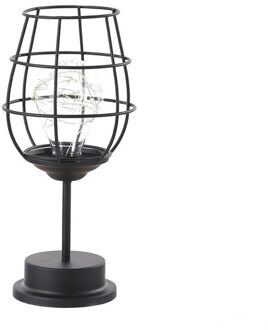 Art Led Tafellamp Leeslamp Nachtlampje Slaapkamer Bedlampje Bureau Verlichting Woonkamer Retro Klassieke Ijzer Woondecoratie wijn glass