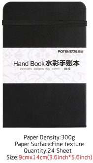 Art Professionele 300Gsm Kleur Potlood Boek Aquarel Verf Papier Kleurboek Voor Art Student Tekening Schets Boek klein Fine texture