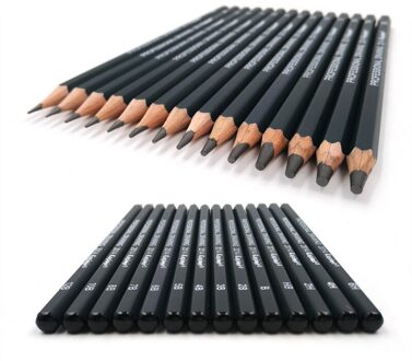 Art Schets Houten Potlood Examen Potlood Briefpapier Student Leveringen Student Potlood Tekening Gereedschap Set Van 14 Verschillende Specificatie