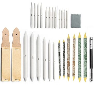 Art Supplies 28 Sets Van Papieren Gum Pen Set Zand Boord Plastic Rubber Student Schets Tekening Gereedschap