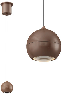 Artdelight Hanglamp Miami 1 lichts Ø 10 cm comfortlift koper brons