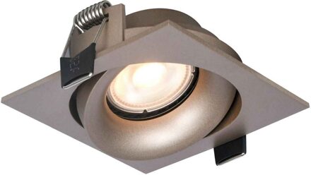 Artdelight Inbouwspot Alice vierkant 9 cm GU10 champagne