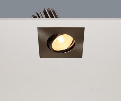 Artdelight Inbouwspot Artdelight Venice 1 Lichts Small Vierkant LED 2700K Dimbaar Mat Staal