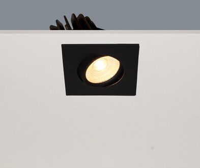 Artdelight Inbouwspot Artdelight Venice 1 Lichts Small Vierkant LED 2700K Dimbaar Zwart