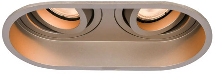 Artdelight Inbouwspot Rex 2 lichts ovaal champagne