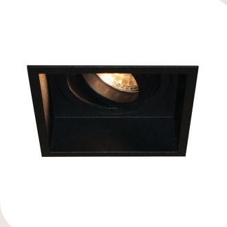 Artdelight Inbouwspot Rex vierkant 9,2 cm zwart