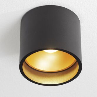 Artdelight Opbouwspot Artdelight Ormond 1 Lichts LED 2700K Dimbaar Zwart/Mat Goud