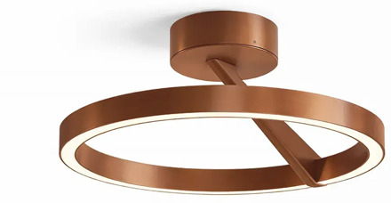 Artdelight Plafondlamp Oregon up down Ø 33 cm koper brons