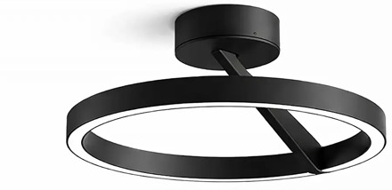 Artdelight Plafondlamp Oregon up down Ø 33 cm zwart