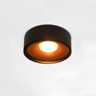 Artdelight Plafondlamp Orlando Ø 14 cm zwart-goud
