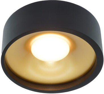 Artdelight Plafondlamp Orlando Ø 14 cm zwart goud