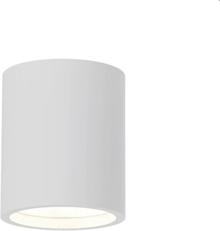 Artdelight Plafondlamp Toulouse glad Ø 11 cm gips wit