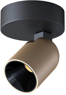 Artdelight Spot Houston 1 lichts zwart champagne