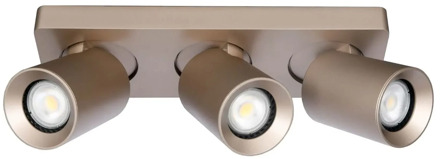 Artdelight Spot Megano 3 lichts balk champagne