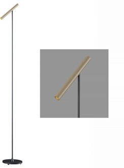 Artdelight Vloerlamp Kansas H 140 cm touch dimmer zwart champagne