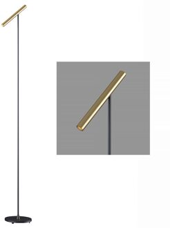 Artdelight Vloerlamp Kansas H 140 cm touch dimmer zwart mat goud