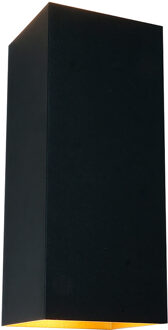 Artdelight Wandlamp Dante XL 2 lichts 24 x 10 cm zwart goud