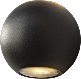 Artdelight Wandlamp Denver Ø 10 cm zwart