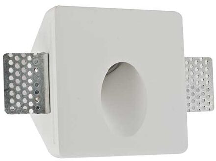 Artdelight Wandlamp Gips trimless stuc vierkant wit