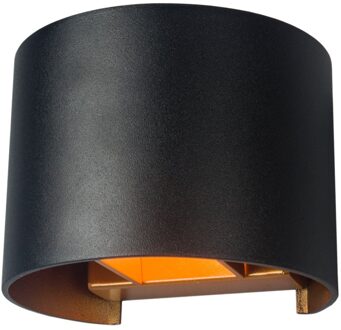 Artdelight Wandlamp Gyro B 13 cm zwart goud