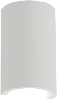 Artdelight Wandlamp Nantes glad H 18 cm gips wit