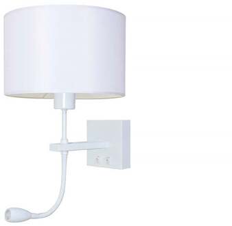 Artdelight Wandlamp Quad incl. kap Ø 20 cm wit