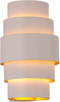 Artdelight Wandlamp Rolls H 22 cm wit goud