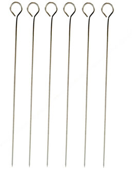 Arte r 12x BBQ/barbecue spiezen/vleespennen van metaal 25 cm