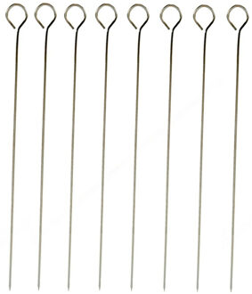Arte r 30x BBQ/barbecue spiezen/vleespennen van metaal 25 cm