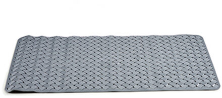 Arte r Anti-slip badkamer douche/bad mat - grijs - PVC - 78 x 38 cm - Badmatjes