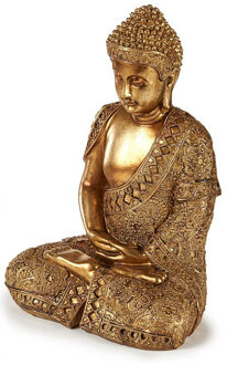 Arte r Arte Boeddha beeld - polyresin - goud - zittend - H33 cm - voor binnen