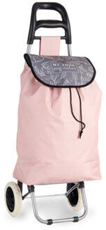 Arte r Arte Regal Boodschappen trolley - 33 l - roze - 35x95 cm - met wielen