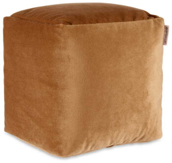 Arte r Arte Regal Poef - fluweel - bruin - 30 x 30 cm - vierkant - woondecoratie