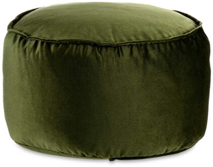 Arte r Arte Regal Poef - fluweel - donkergroen - 60 x 35 cm - rond - woondecoratie