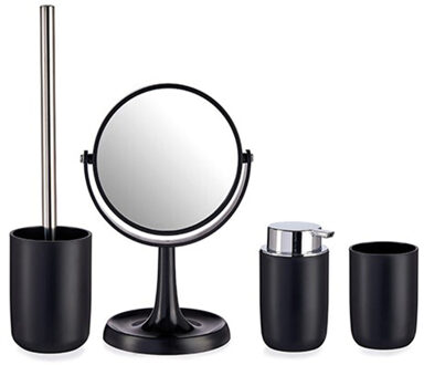 Arte r Badkamerset 4-delig zwart kunststof