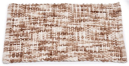 Arte r Badmat/badkamerkleed bruin 52 x 73 cm rechthoekig