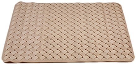 Arte r Badmat/douchemat anti-slip mocca bruin geweven patroon 50 x 50 cm