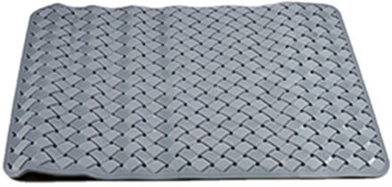 Arte r Badmat/douchemat anti-slip steengrijs geweven patroon 50 x 50 cm