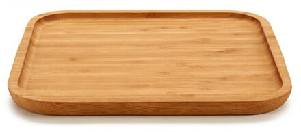 Arte r Bamboe houten broodplank/serveerplank vierkant 25 cm - Serveerplanken Bruin