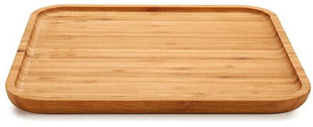 Arte r Bamboe houten broodplank/serveerplank vierkant 30 cm - Serveerplanken Bruin