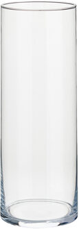 Arte r Cilindervaas/bloemenvaas - van glas - 12 x 30 cm - boeketten vaas - glazen vazen