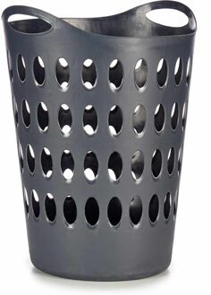 Arte r Flexibele wasmand/opbergmand - rond - antraciet - 50 liter - wasgoed sorteren