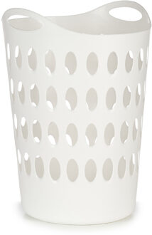 Arte r Flexibele wasmand/opbergmand - rond - wit - 50 liter - wasgoed sorteren