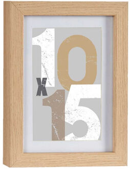 Arte r Houten fotolijst - bruin - 13 x 18 cm - fotolijstje - met passe-partout - decoratie
