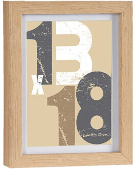 Arte r Houten fotolijst - bruin - 15 x 20 cm - fotolijstje - met passe-partout - decoratie