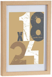 Arte r Houten fotolijst - bruin - 21 x 30 cm - fotolijstje - met passe-partout - decoratie