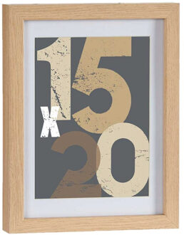 Arte r Houten fotolijst bruin geschikt voor een foto van 15 x 20 cm of 18 x 24 cm - Fotolijsten