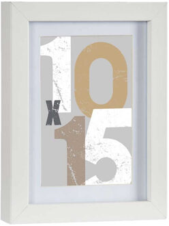 Arte r Houten fotolijst - wit - 13 x 18 cm - fotolijstje - met passe-partout - decoratie
