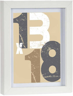 Arte r Houten fotolijst - wit - 15 x 20 cm - fotolijstje - met passe-partout - decoratie