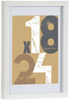 Arte r Houten fotolijst - wit - 21 x 30 cm - fotolijstje - met passe-partout - decoratie